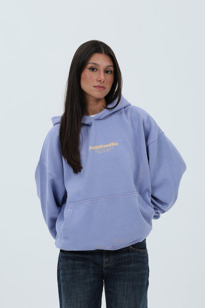SUDADERA LILA-TIZA/AMARILLO "PONTEVEDRA" CON CAPUCHA – foto 3