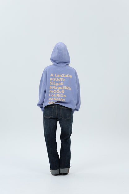 SUDADERA LILA-TIZA/AMARILLO "PONTEVEDRA" CON CAPUCHA – foto 2