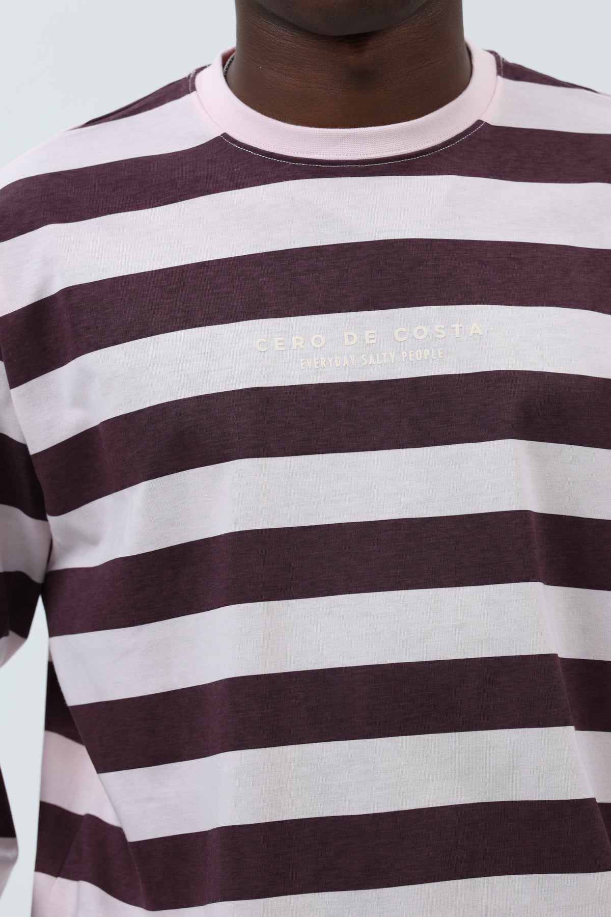 CAMISETA ROSA/BERENJENA "PONTEVEDRA" RAYAS – foto 4