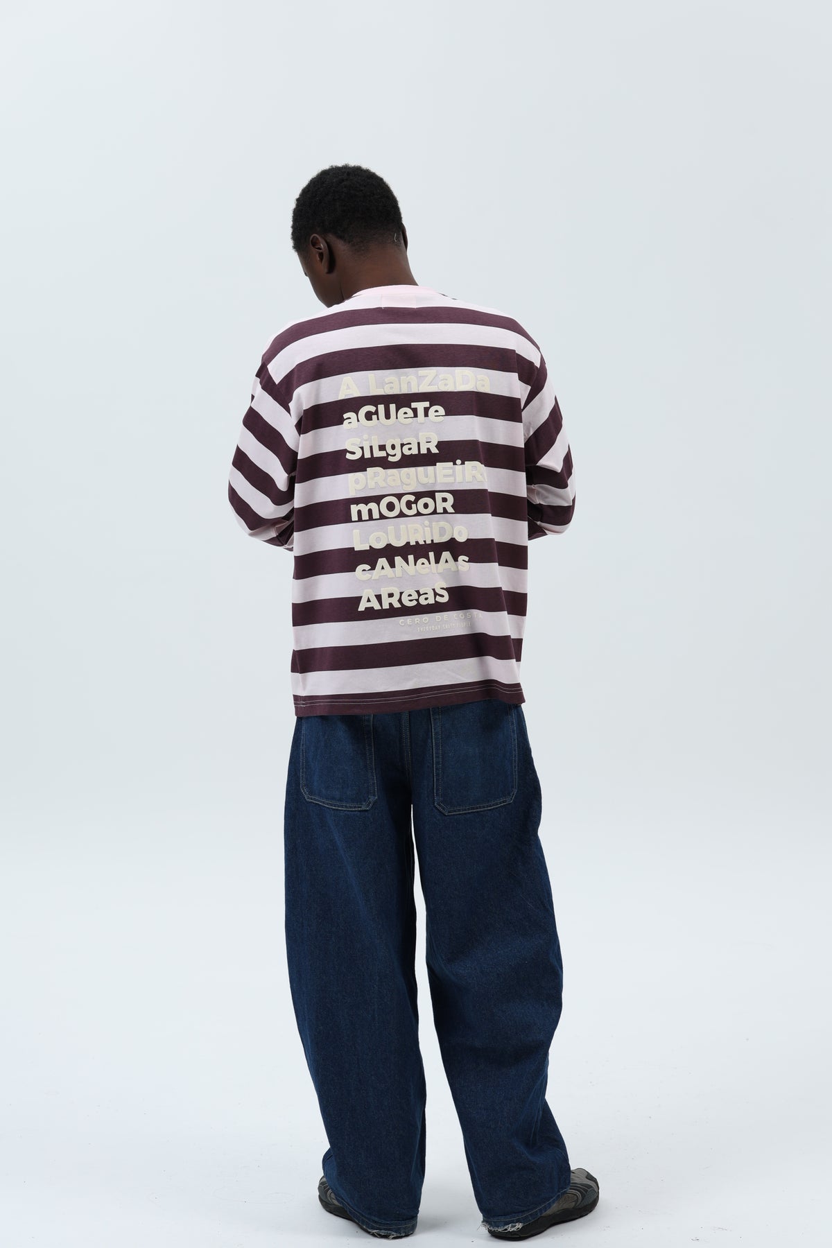 CAMISETA ROSA/BERENJENA "PONTEVEDRA" RAYAS – foto 2
