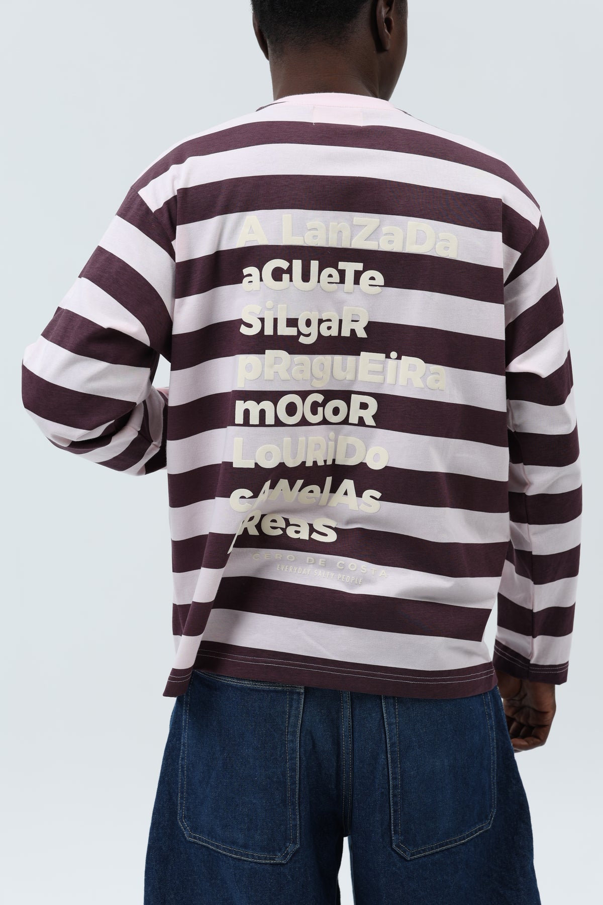 CAMISETA ROSA/BERENJENA "PONTEVEDRA" RAYAS – foto 6