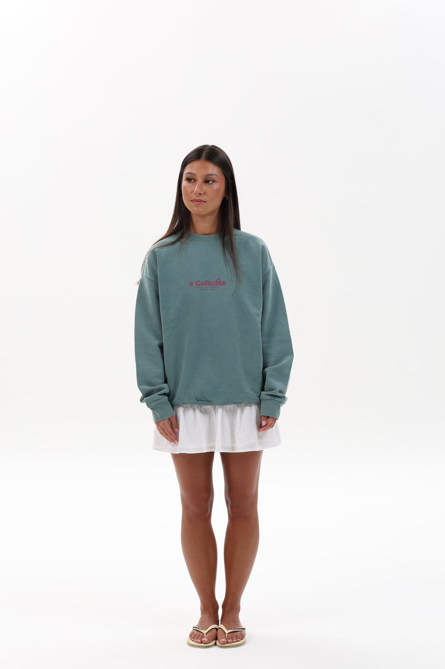 SUDADERA VERDE/VIOLETA "A CORUÑA"