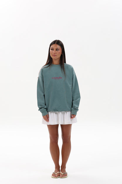 SUDADERA VERDE/VIOLETA "A CORUÑA"