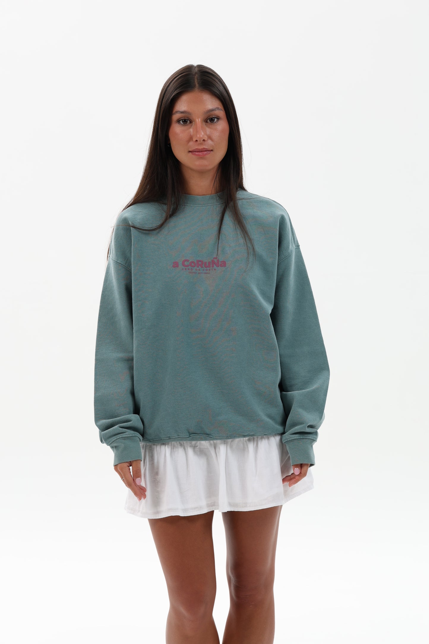 SUDADERA VERDE/VIOLETA "A CORUÑA"
