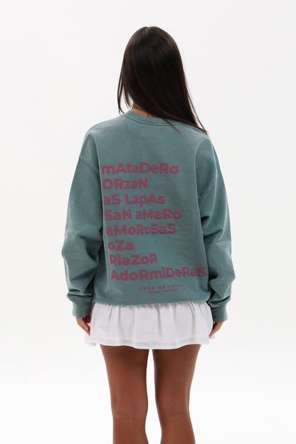 SUDADERA VERDE/VIOLETA "A CORUÑA"