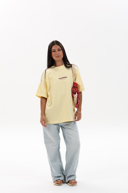 CAMISETA MANTEQUILLA/GRANATE "MORRIÑA"