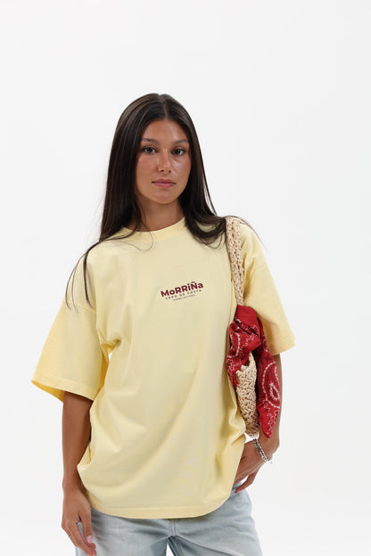 CAMISETA MANTEQUILLA/GRANATE "MORRIÑA"