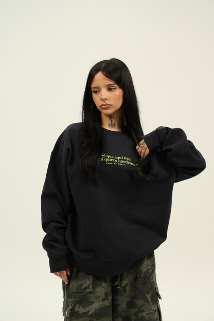 SUDADERA ANTRACITA-O/VERDE "LOS LIMONES"