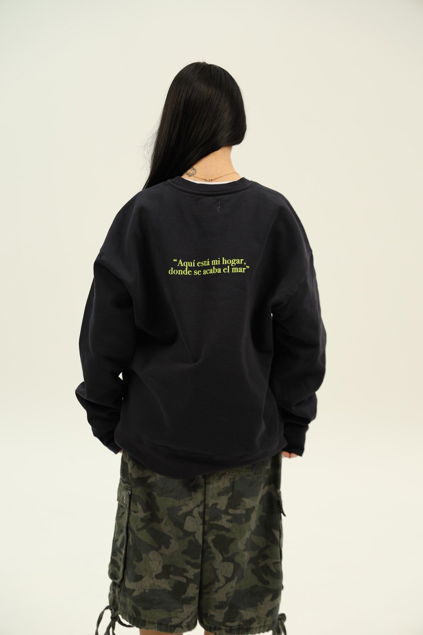 SUDADERA ANTRACITA-O/VERDE "LOS LIMONES"