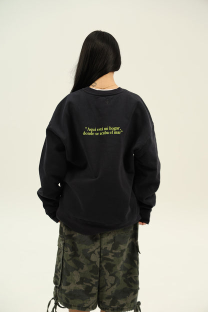 SUDADERA ANTRACITA-O/VERDE "LOS LIMONES"