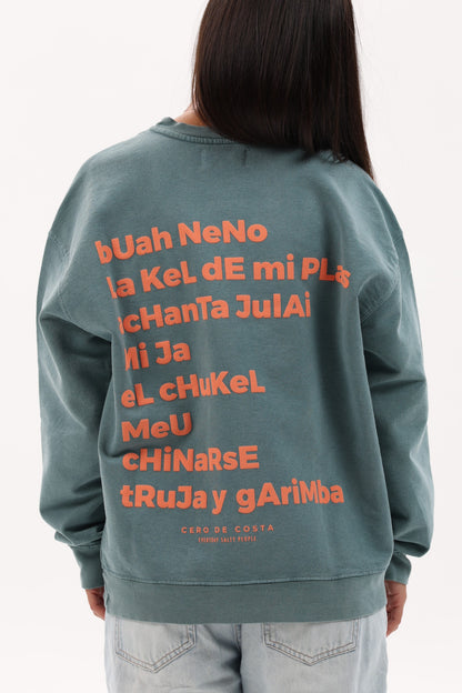 SUDADERA VERDE/ROSA "KORU CITY"