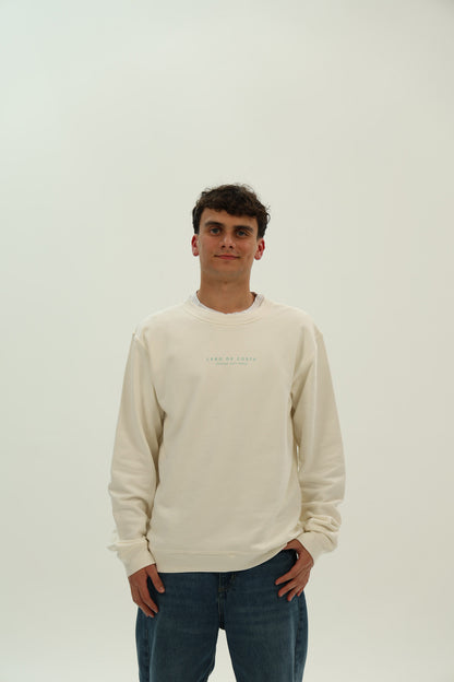 WHITE/GREEN-WATER "MOAÑA" SWEATSHIRT