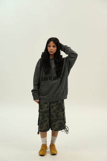 GREY/RED "LA CORUÑA" HOODIE