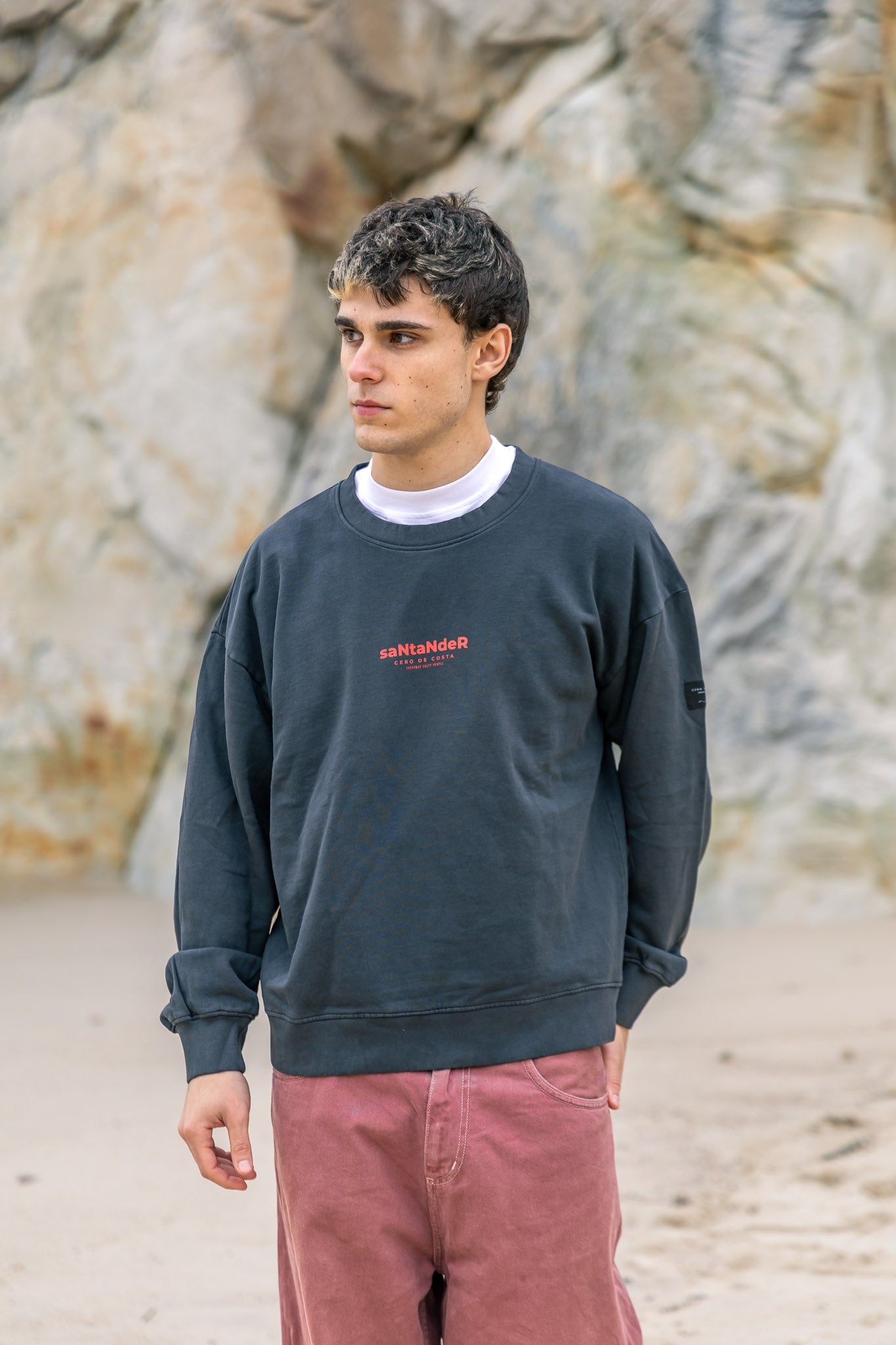 SUDADERA ANTRACITA/QUISQUILLA "SANTANDER"