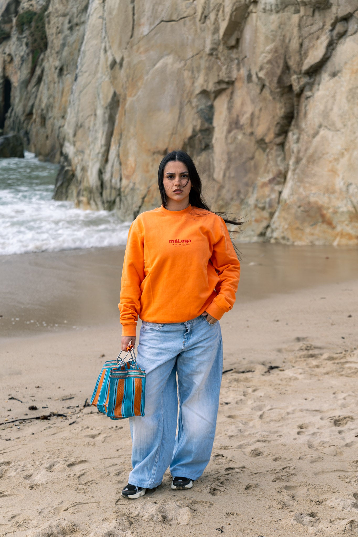 SUDADERA CORAL/ROJO "MÁLAGA"