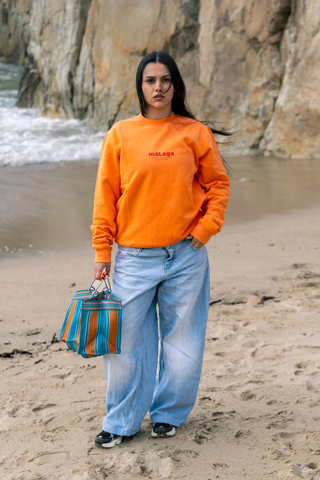 SUDADERA CORAL/ROJO "MÁLAGA"
