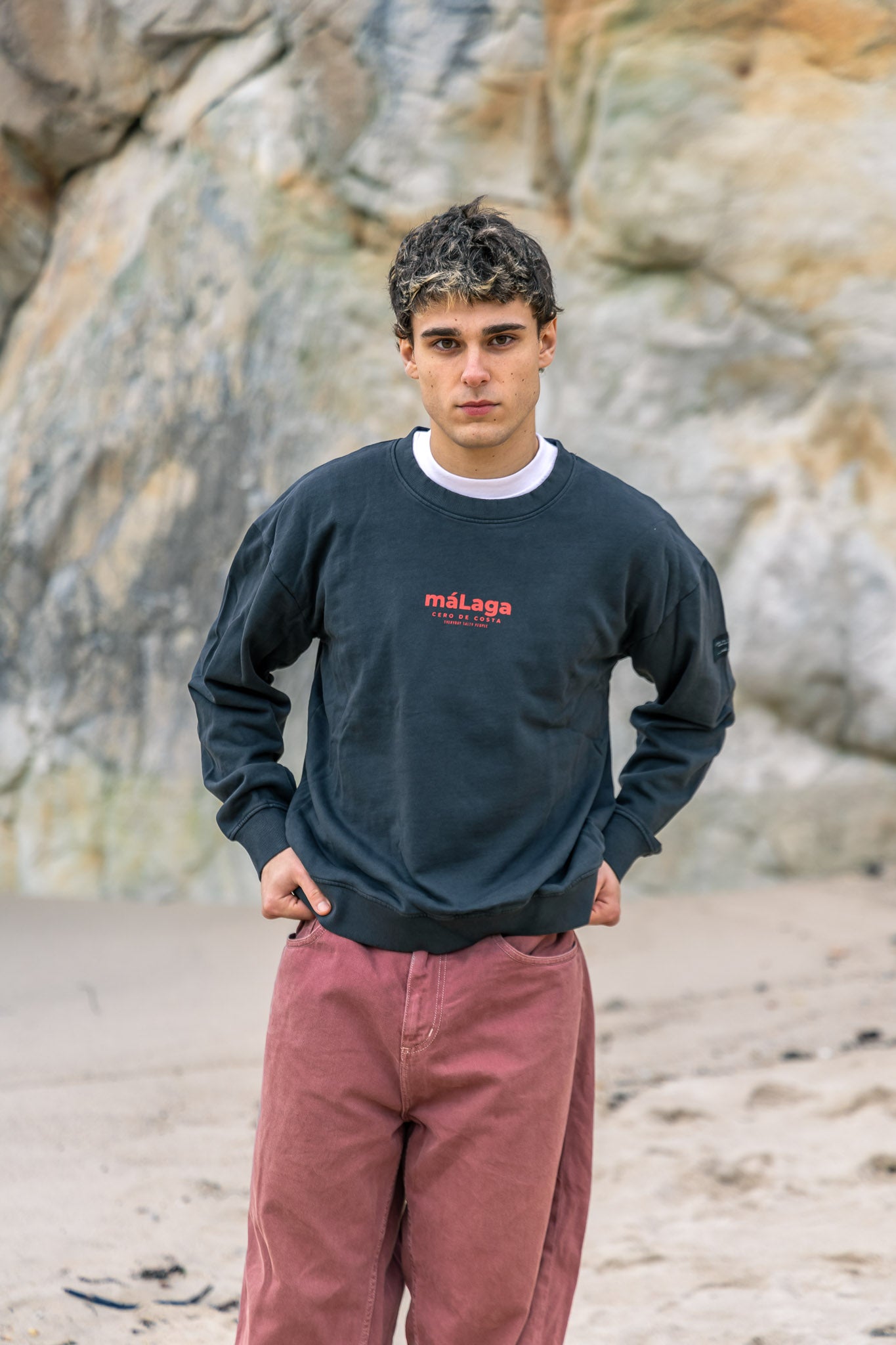 SUDADERA ANTRACITA/QUISQUILLA "MÁLAGA"