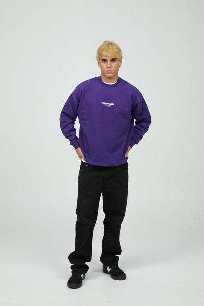 PURPLE/WHITE SWEATSHIRT "PONTEVEDRA"