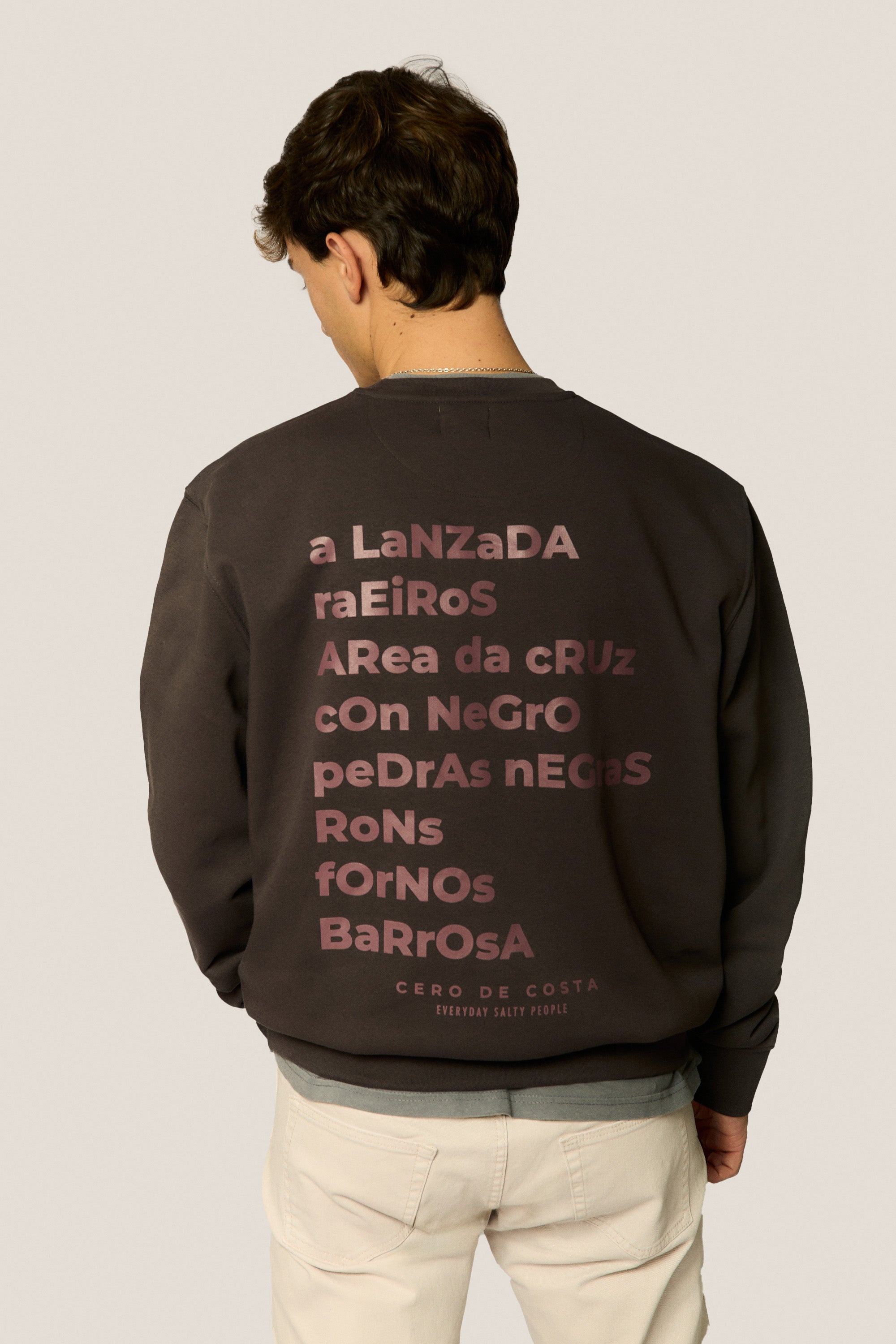 SUDADERA ANTRACITA/MALVA "PONTEVEDRA"
