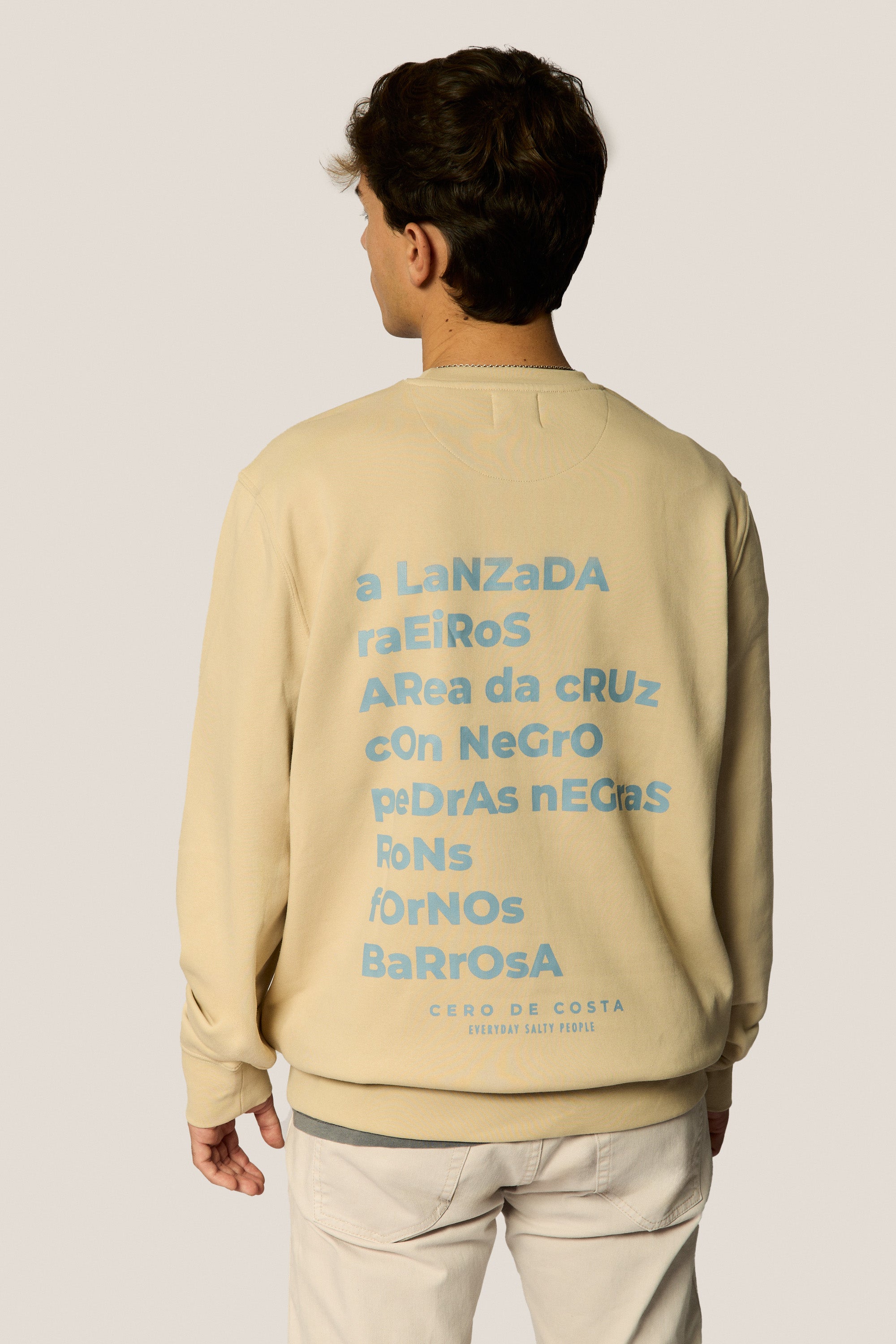 SUDADERA ARENA/AZUL "PONTEVEDRA"