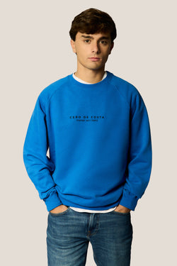 SUDADERA AZUL/NEGRO "LOGO CERO"