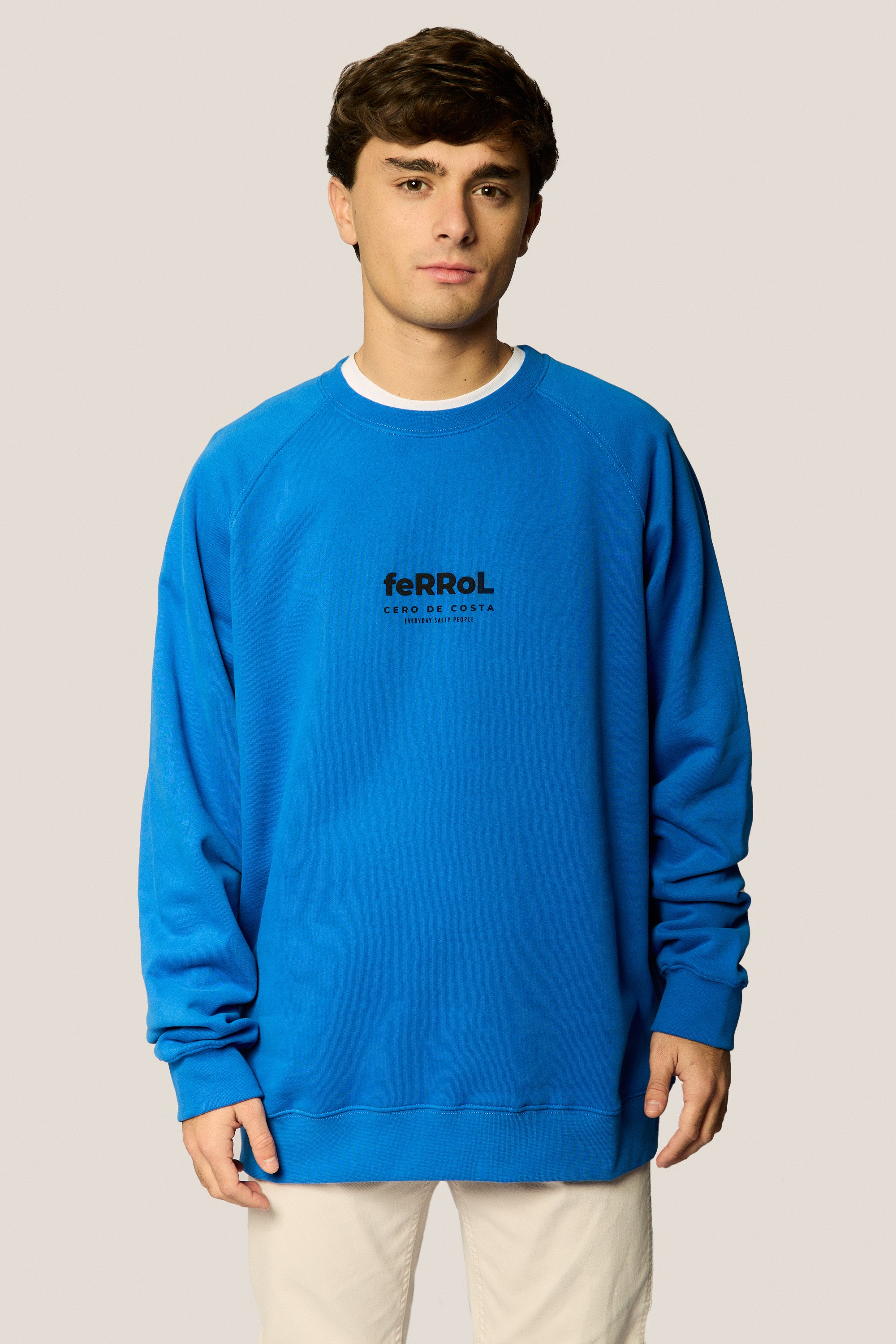 SUDADERA AZUL/NEGRO "FERROL"