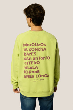 SUDADERA VERDE/MALVA "ORTIGUEIRA"