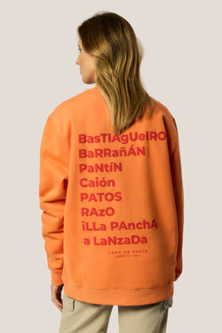 SUDADERA CORAL/ROJO "CERO DE COSTA" PLAYAS SURF