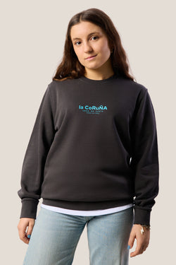SUDADERA ANTRACITA/AZUL "LA CORUÑA" PLAYAS CIUDAD