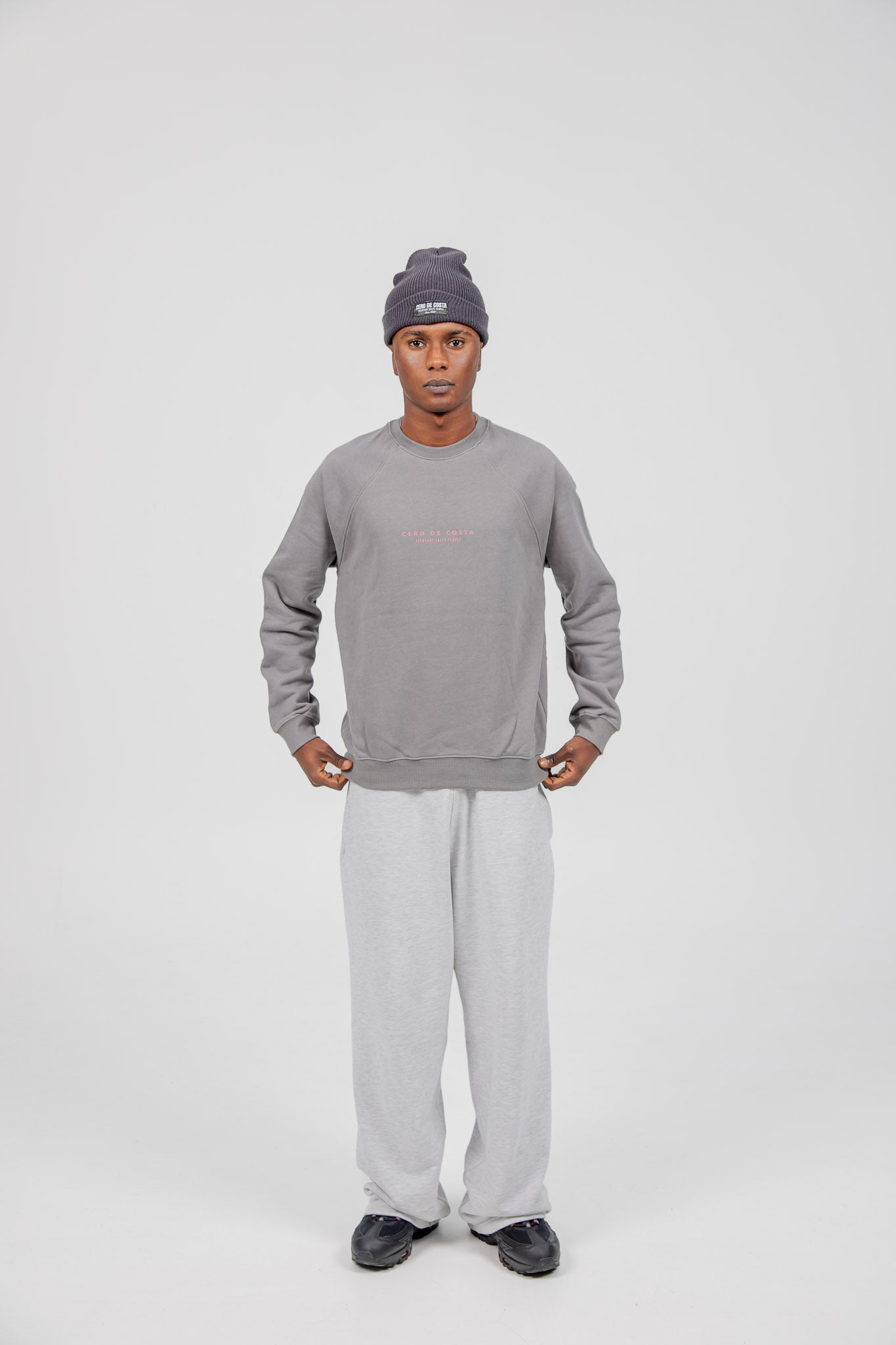 SUDADERA GRIS/ROSA "VIGO"