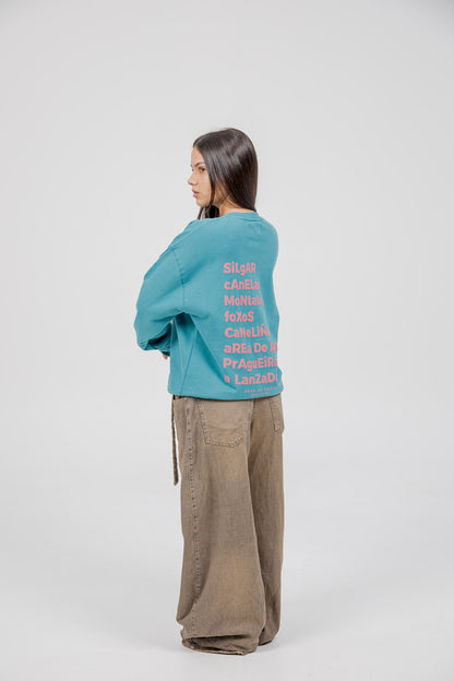 BLUE/PINK "SANXENXO" SWEATSHIRT
