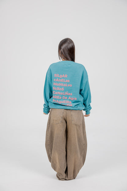 BLUE/PINK "SANXENXO" SWEATSHIRT