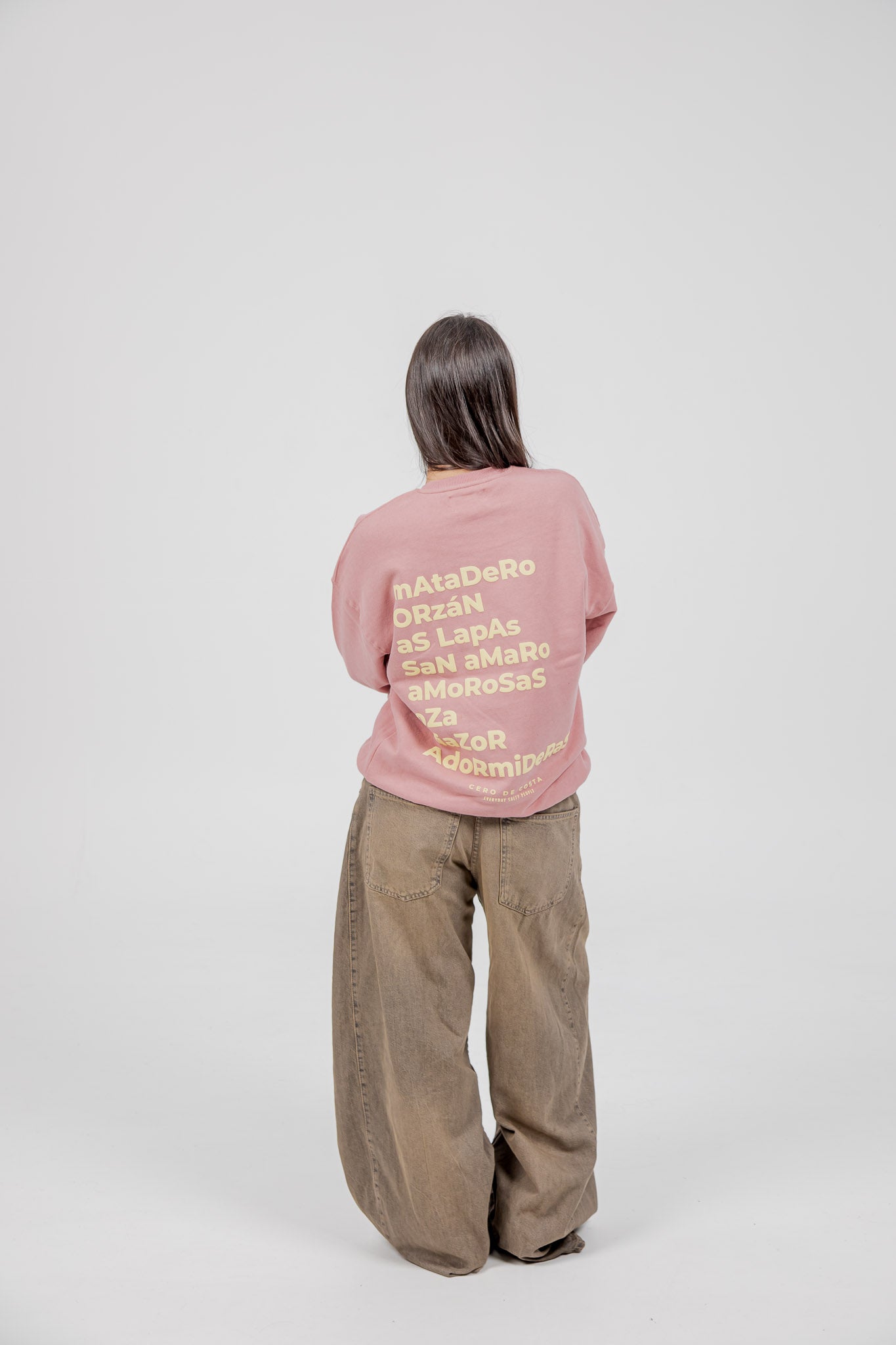 SUDADERA ROSA/BEIGE "A CORUÑA"