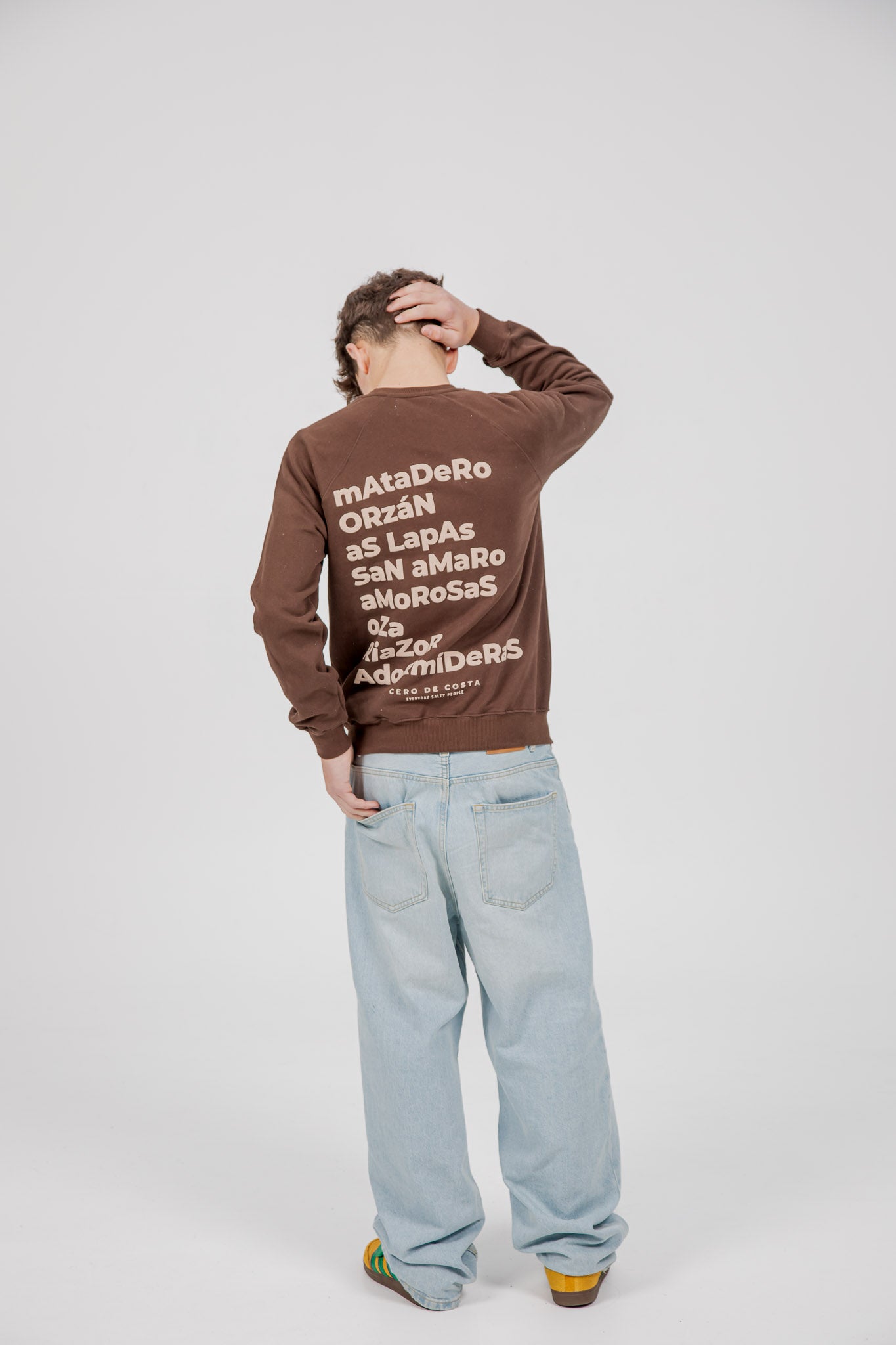 SUDADERA MARRÓN/BEIGE "A CORUÑA"