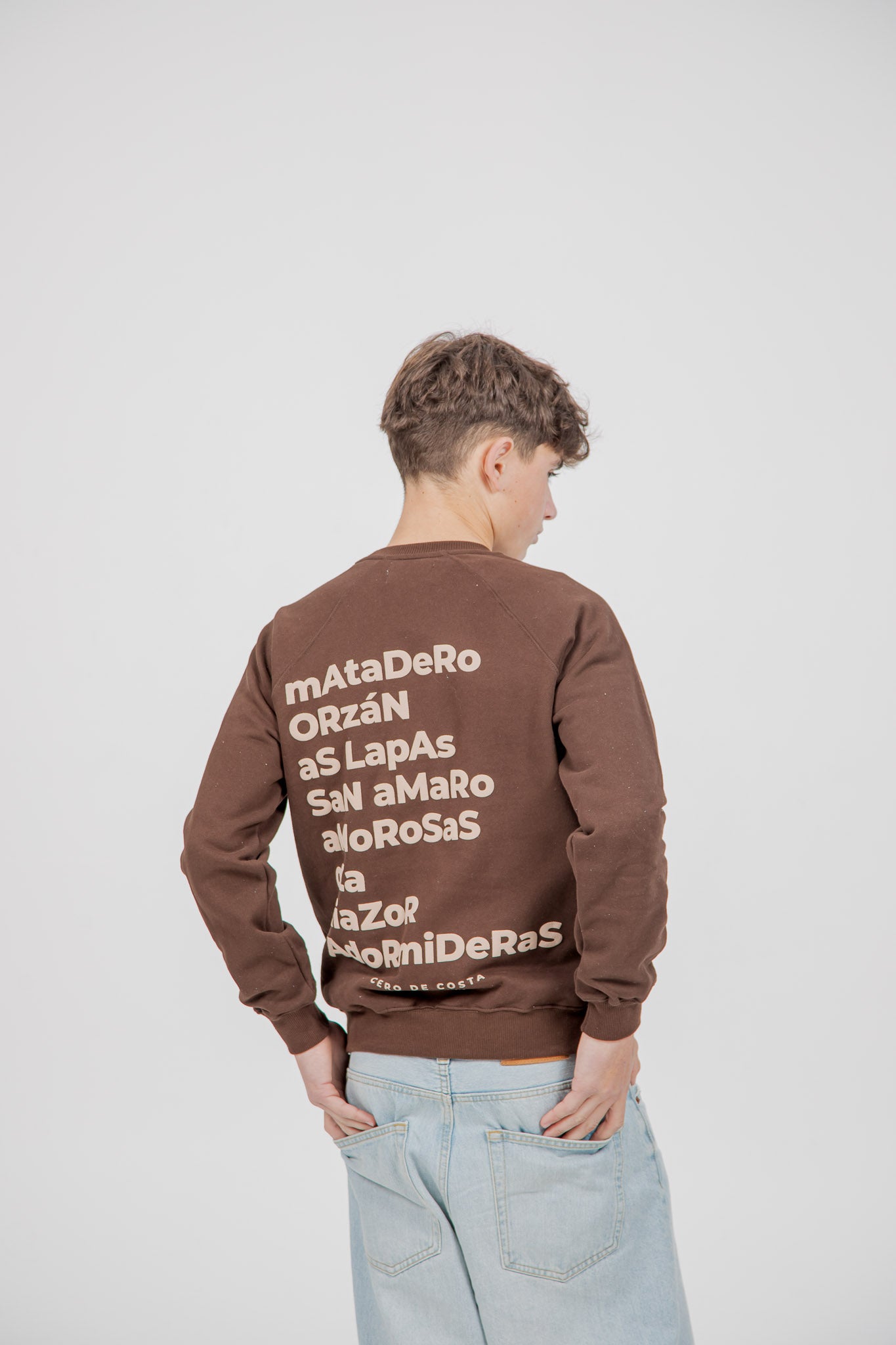 SUDADERA MARRÓN/BEIGE "A CORUÑA"