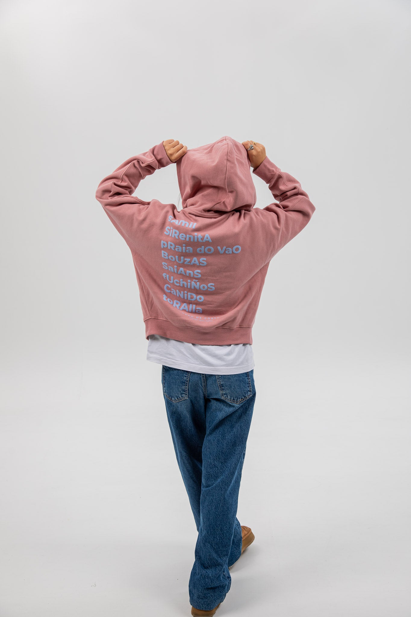 PINK/BLUE "VIGO" STAR SHORT ZIP SWEATSHIRT