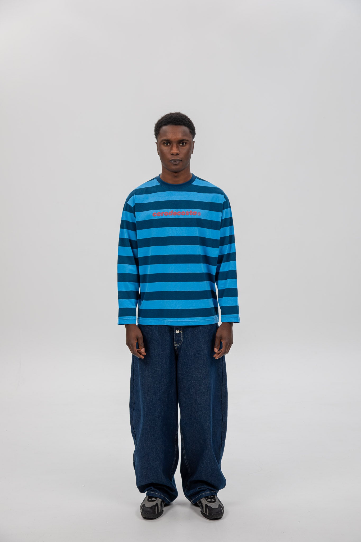 CAMISETA AZUL/CELESTE "PLAYAS SURF" RAYAS