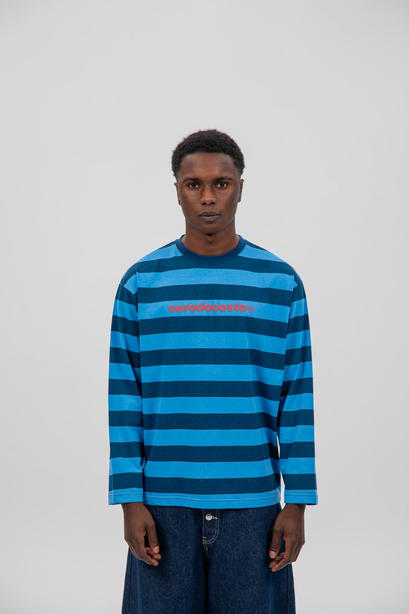 CAMISETA AZUL/CELESTE "PLAYAS SURF" RAYAS