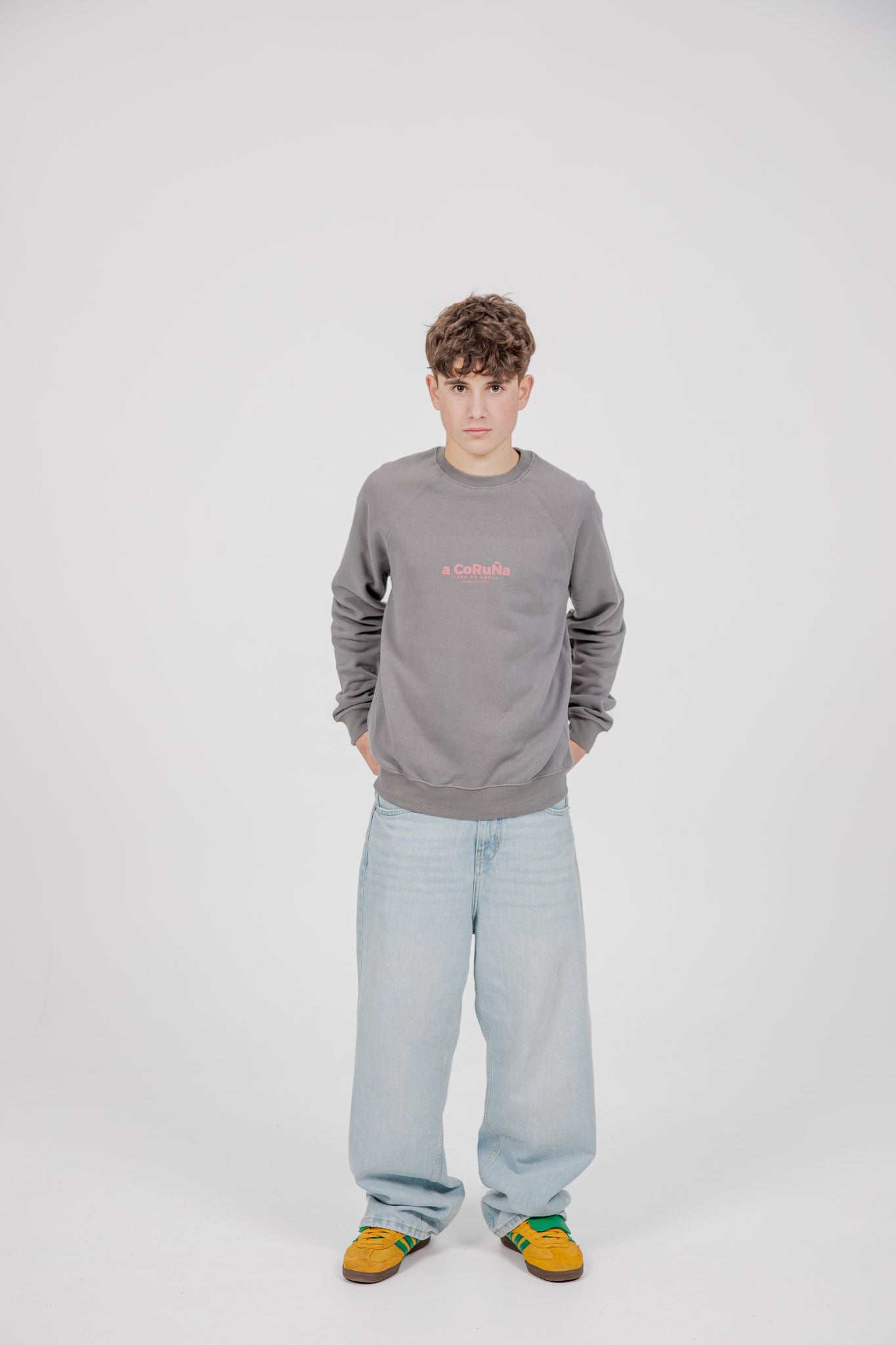 GREY/PINK SWEATSHIRT "A CORUÑA"