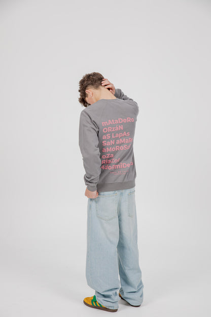 GREY/PINK SWEATSHIRT "A CORUÑA"
