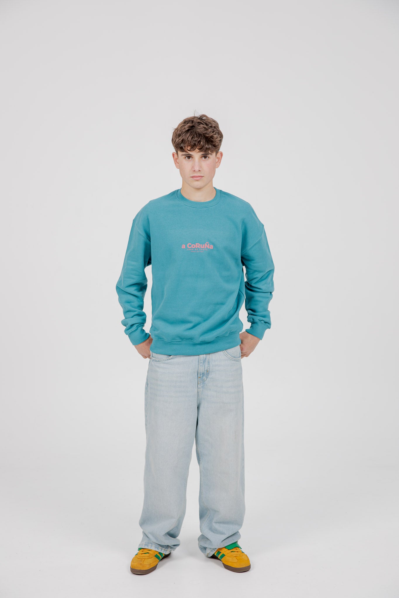 SUDADERA AZUL/ROSA "A CORUÑA"