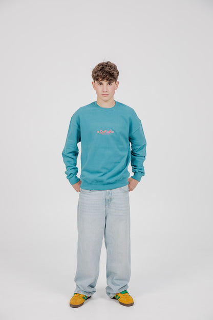 SUDADERA AZUL-P/ROSA "A CORUÑA"
