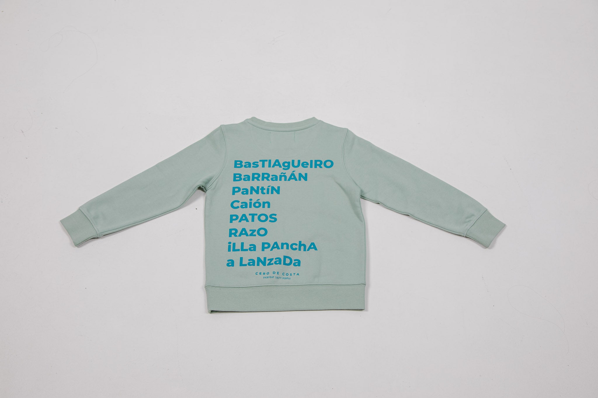 SUDADERA VERDE-AGUA/AZUL "PLAYAS SURF" KIDS