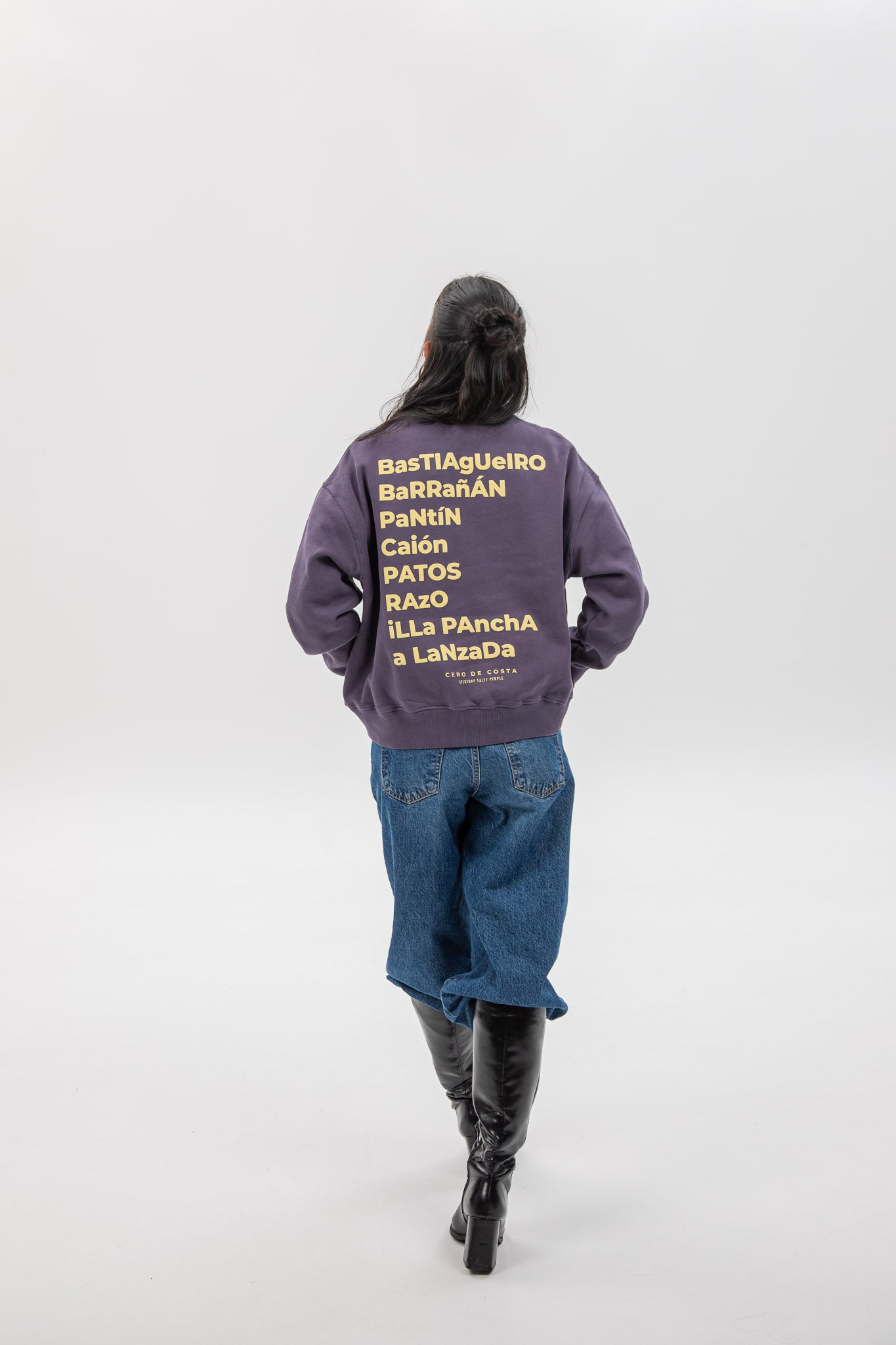 SUDADERA MORADO/AMARILLO "PLAYAS SURF" ESTRELLA