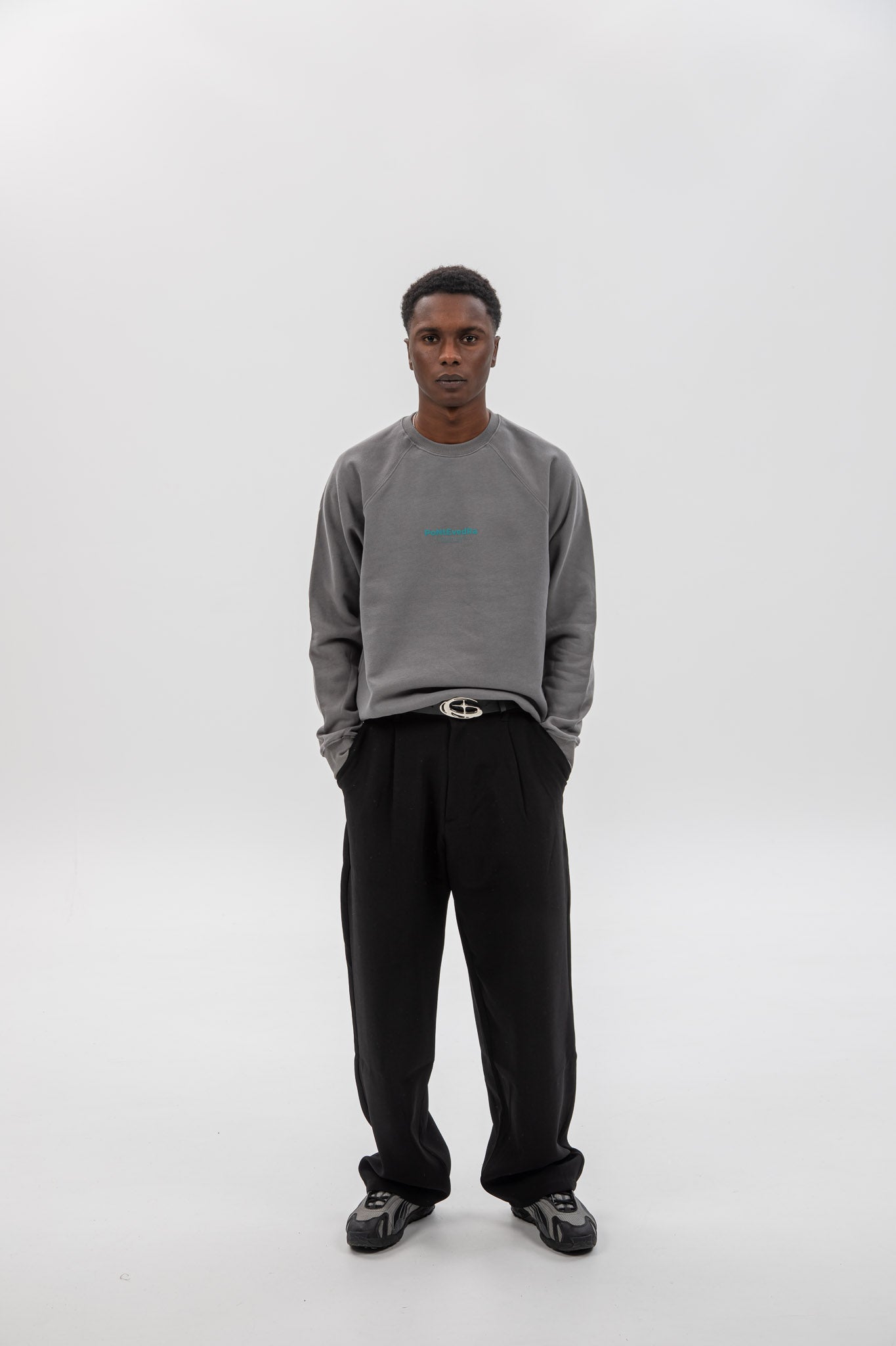 SUDADERA GRIS/AZUL "PONTEVEDRA"