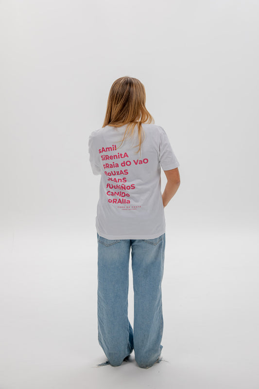 WHITE/PINK "VIGO" T-SHIRT