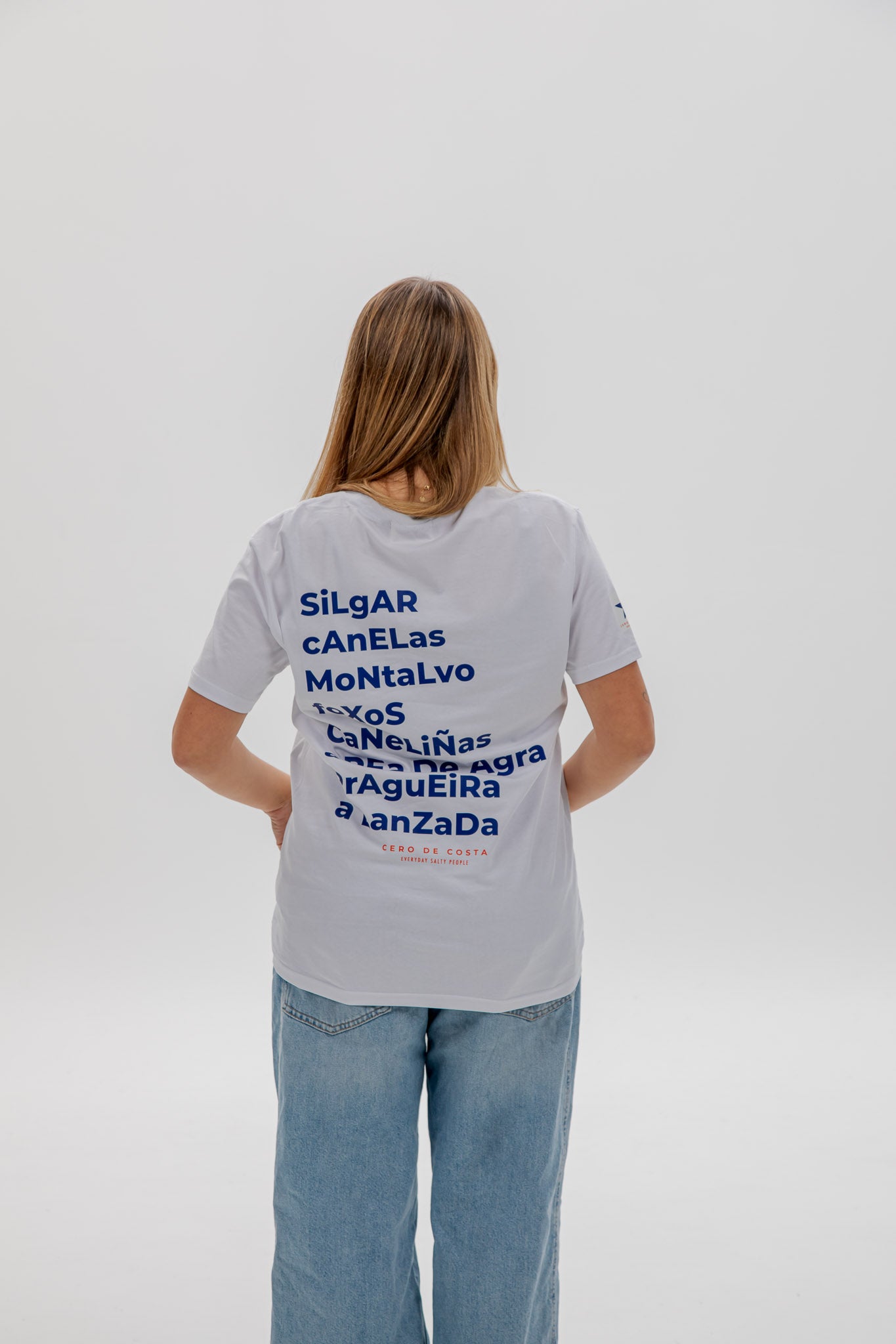 CAMISETA BLANCO/AZUL "SANXENXO"