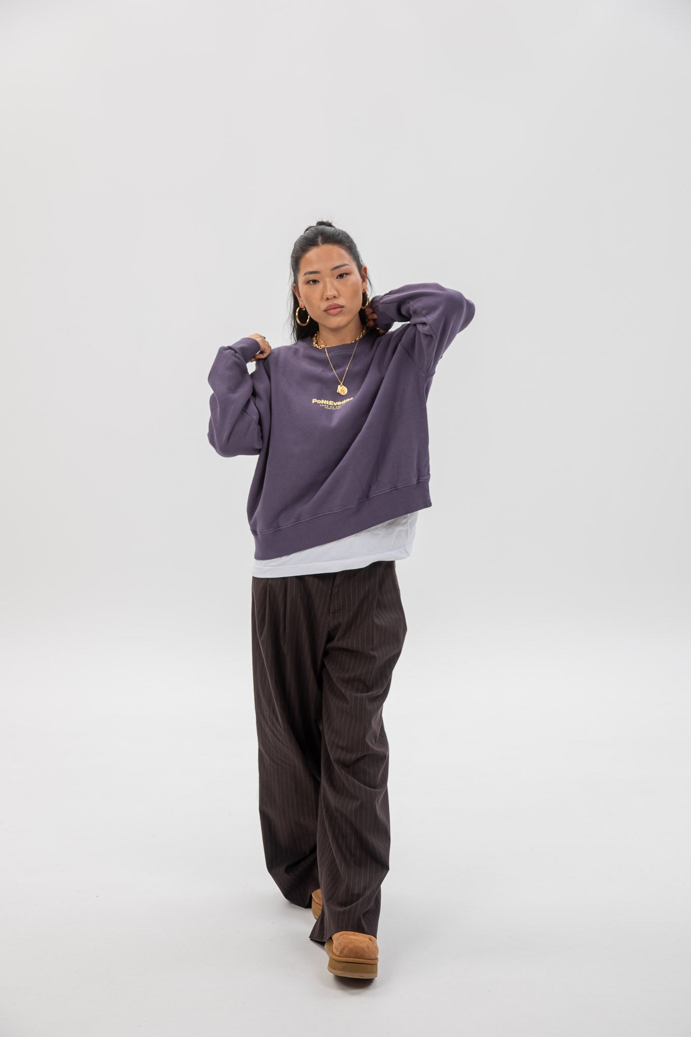 PURPLE/YELLOW "PONTEVEDRA" SWEATSHIRT
