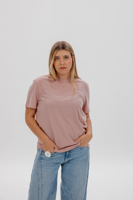PINK/WHITE "VIGO" T-SHIRT