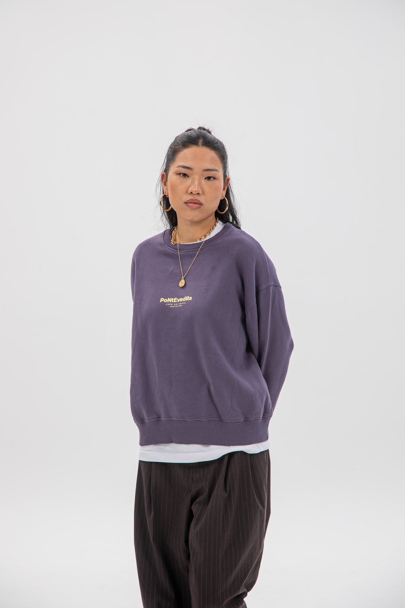 SUDADERA MORADO/AMARILLO "PONTEVEDRA"